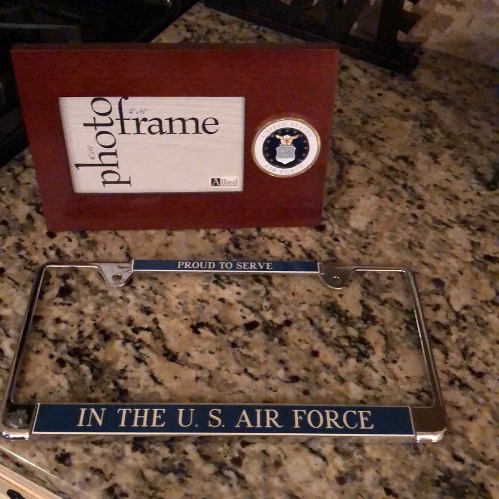 Air Force Picture Frame & License Plate